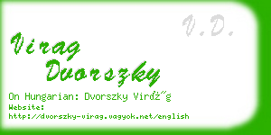 virag dvorszky business card
